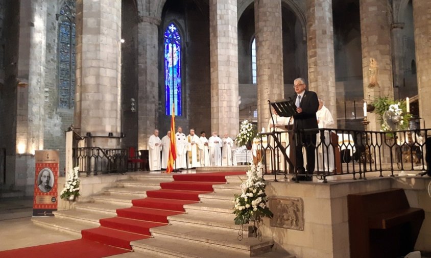 Imatge de la missa que es va celebrar a la basílica de Santa Maria del Mar de Barcelona