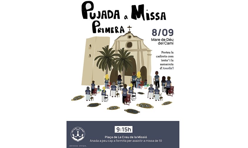 Cartell de la Pujada a missa primera, dels Mariners i Marineres