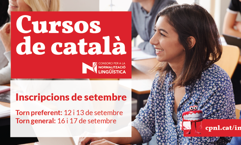 Cartell del cursos de català ofets pel CPNL