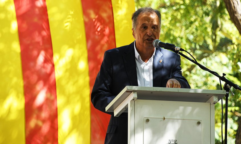 Alfons Garcia, senador del PSC, ahir, al parc del Pescador