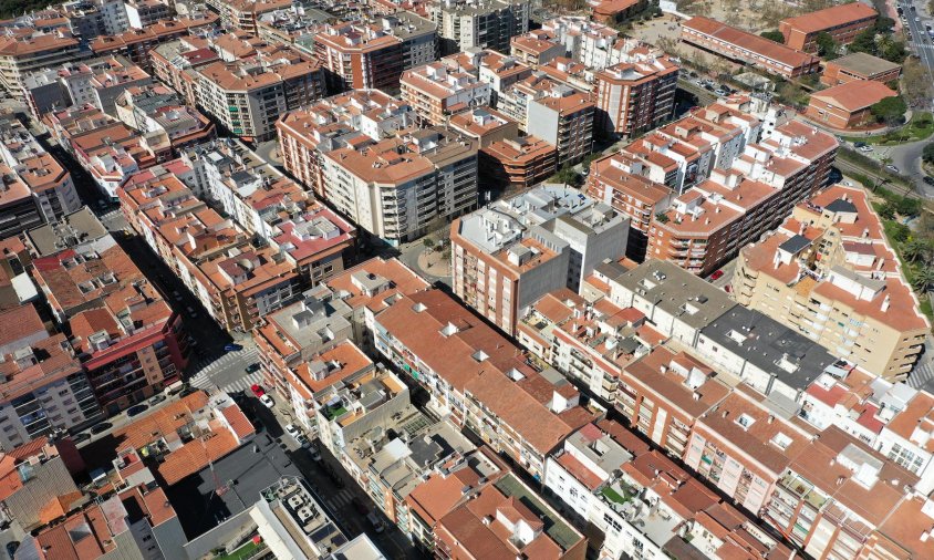 Blocs de pisos al barri de l'Eixample Platja