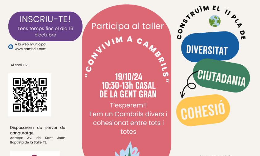 Cartell del taller participatiu de la diagnosi del II Pla de Ciutadania