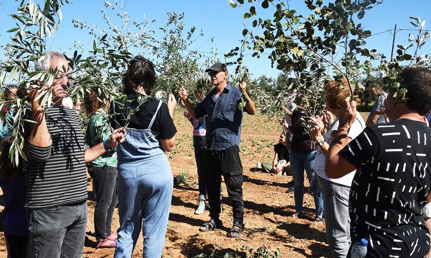 Performance amb la participació del públic, ahir al matí, al Festival Partides