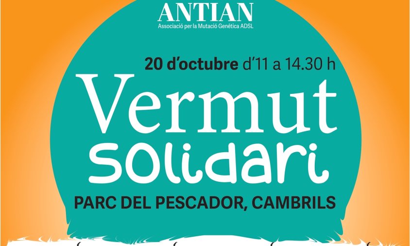 Cartell del vermut solidari de l'associació ANTIAN