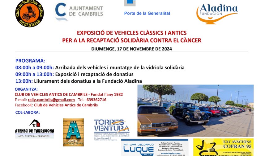 Cartell de l'activitat prevista per al proper 17 de novembre