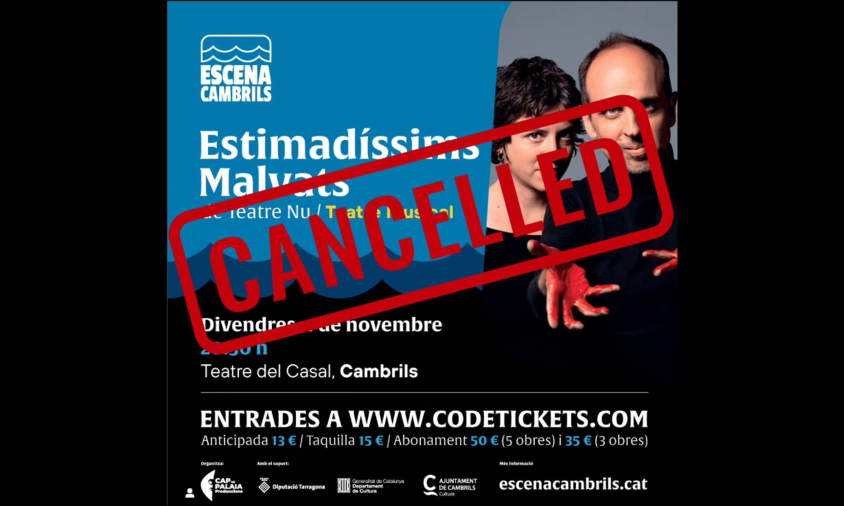 Escena Cambrils ha anunciat la cancel·lació a les xarxes