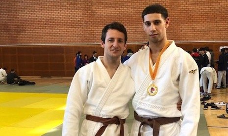 Àlex Caballero i Abdallah Rachedi, els dos cambrilencs que van participar al campionat