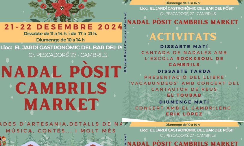 Cartell del Nadal Pòsit Cambrils Market