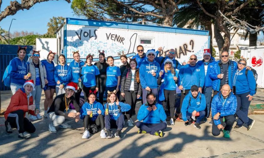 Foto de grup dels vogadors que van participar a la sortida de la Sant Silvestre