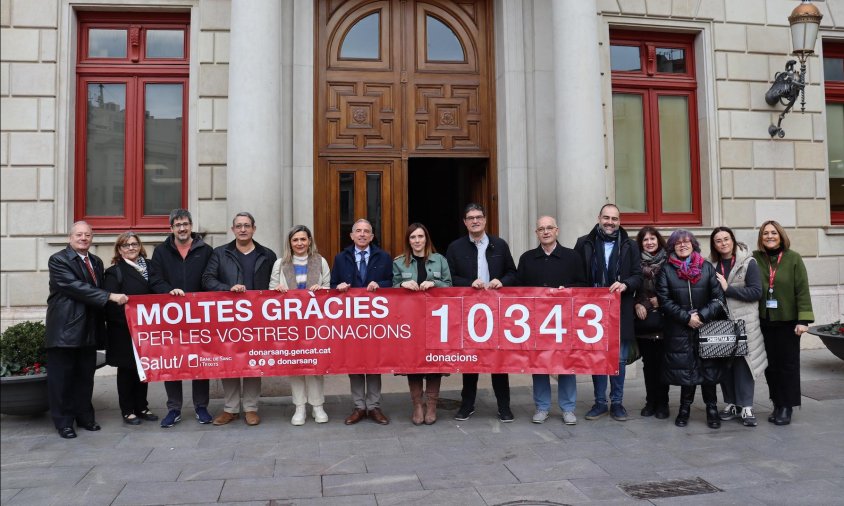 Acte de presentació dels resultats de la Marató de Donants de Sang de Catalunya, ahir, a Reus