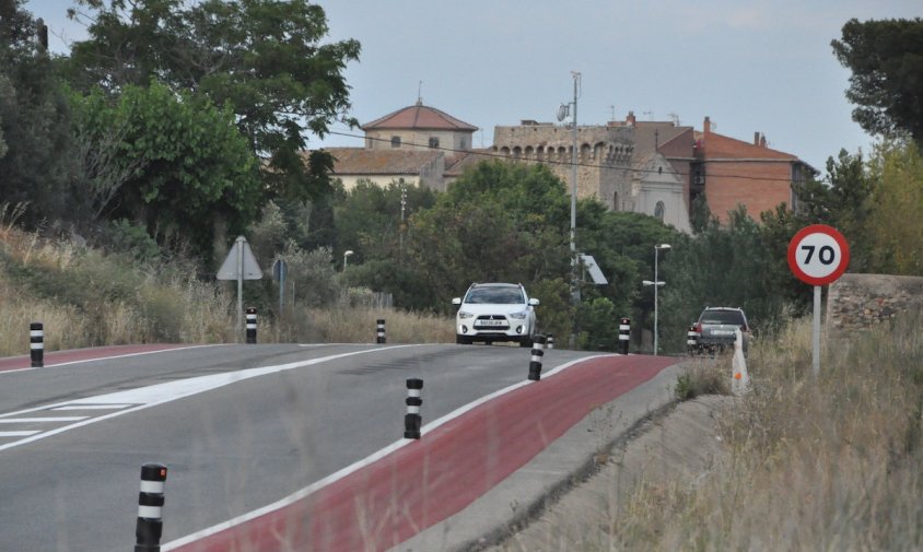 Carril bici ubicat a l'antiga carretera N-340