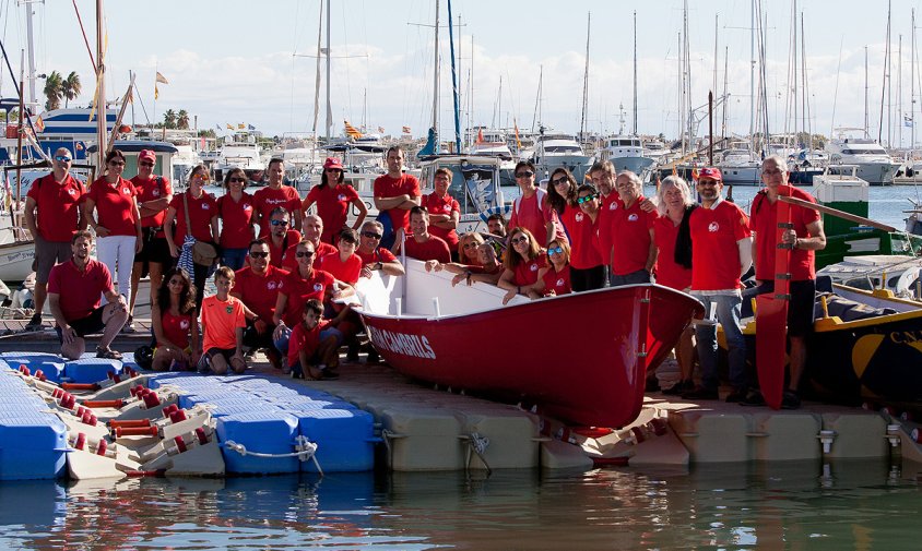 Un moment de la presentació del nou llagut de Rem Cambrils