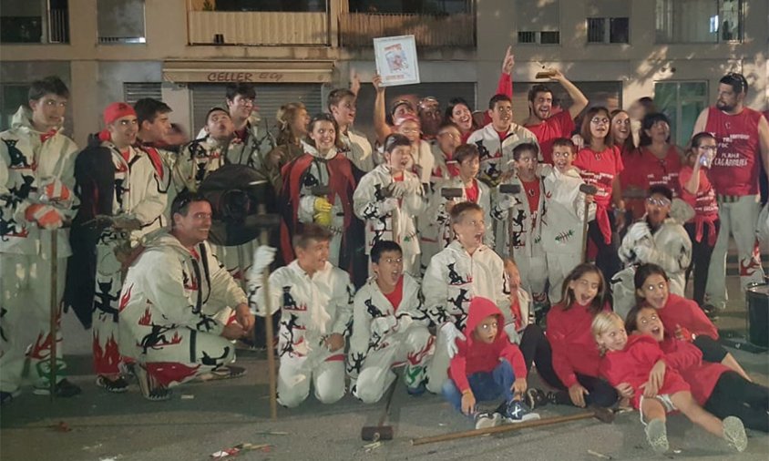 Foto de grup de la colla infantil dels Diables Cagarrieres