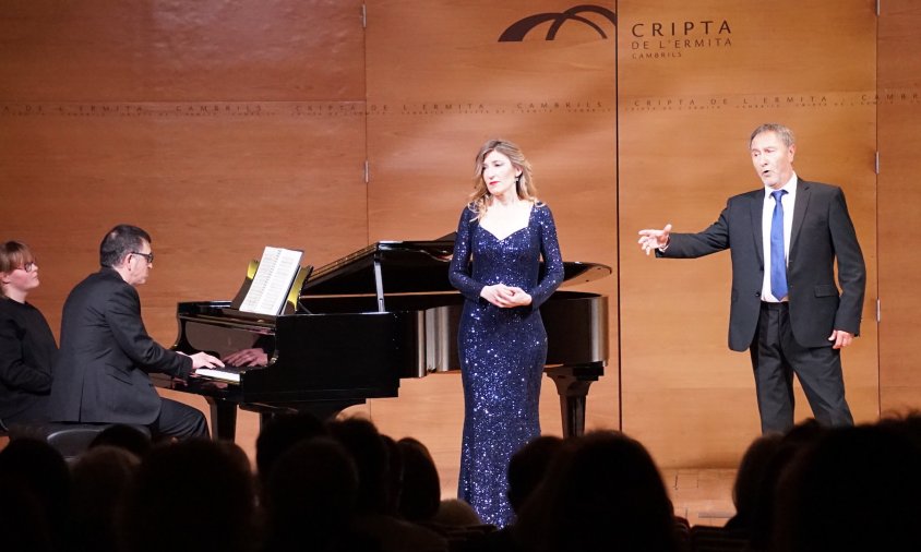 Un moment del concert, ahir al vespre, a la Cripta de l'Ermita