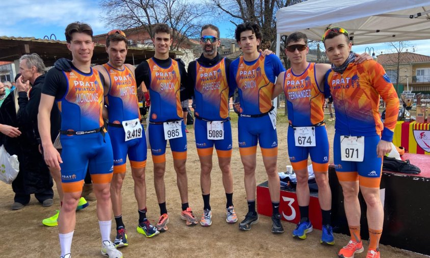 Martínez i el seu equip, el Prat Triatló, van ser segons per equips