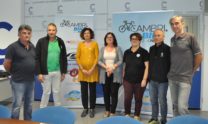 Roda de premsa de presentació de la primera edició de Cambribike, ahir al matí