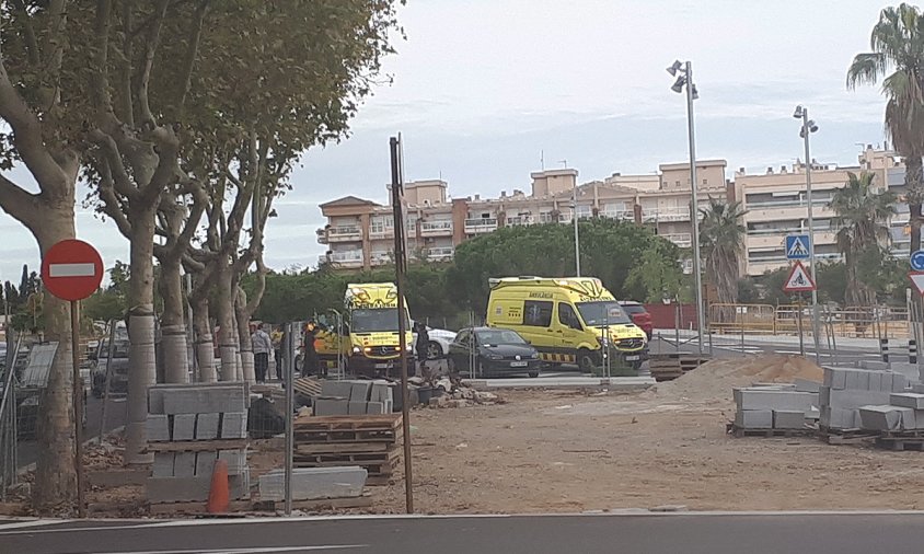 L'accident es va produir, ahir, cap a les dues del migdia