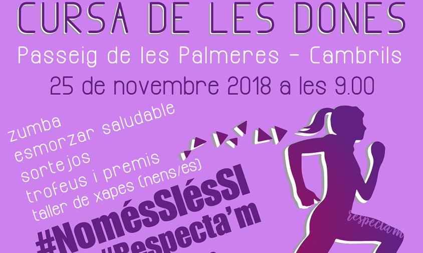 Cartell de la Cursa de les Dones del proper 25 de novembre