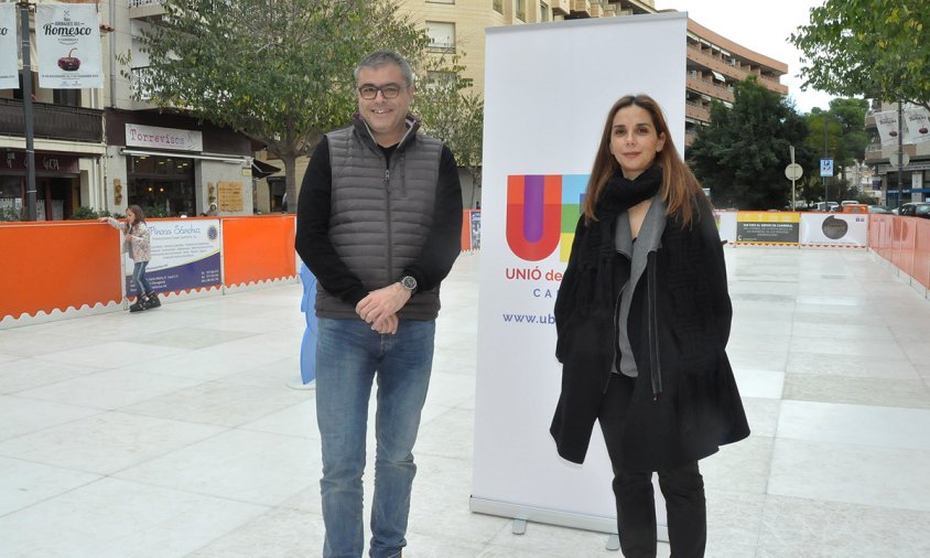 El president de la UB, Enrique Arce i la regidora de Promoció Econòmica, Ana López, van inaugurar la pista el passat dissabte al migdia