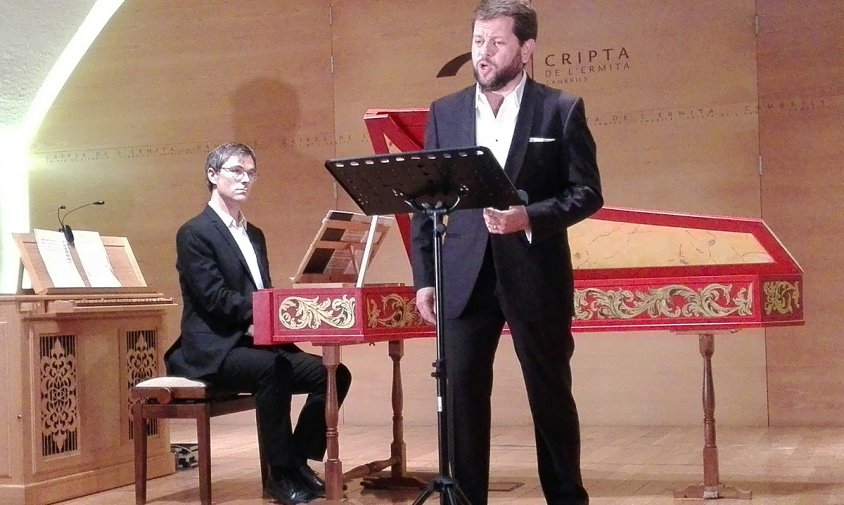 Dani Espasa i Roger Padullés, en el concert d'aquest passat diumenge a la Cripta de l'Ermita