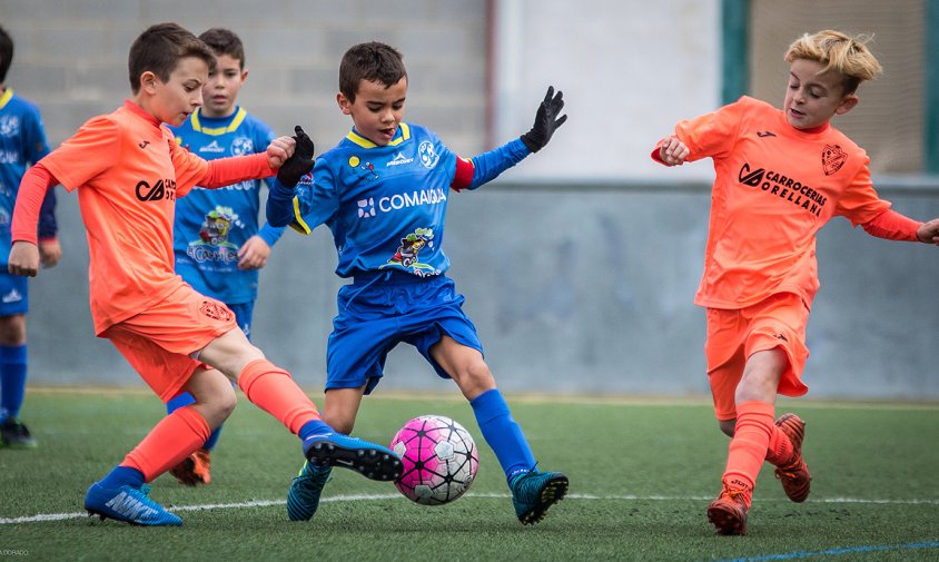 Imatge del partit del benjamí C contra La Floresta