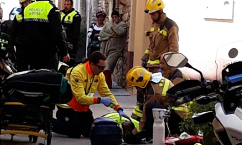 L'accident es va produir en ple carrer Major, aquest passat divendres