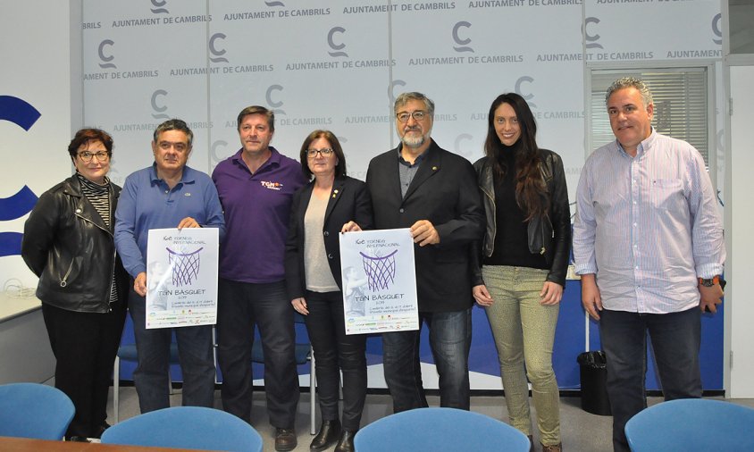 Roda de premsa de presentació del torneig TGN Bàsquet, ahir al matí