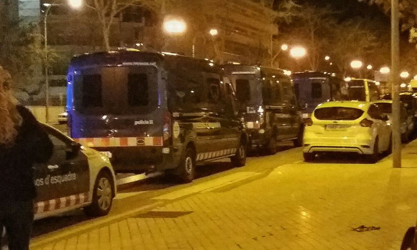 Imatge de l'acció policial que va tenir lloc la matinada de passat diumenge