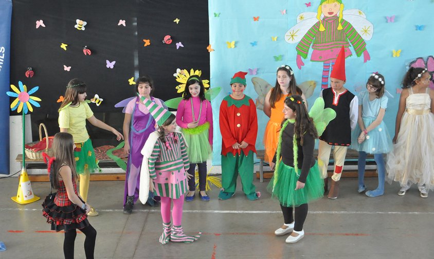 Un moment de la representació de El bosc de les paraules, el passat divendres a la tarda