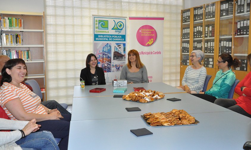 Esmorzar literari amb Susana Rubio, el passat dissabte, a la Biblioteca