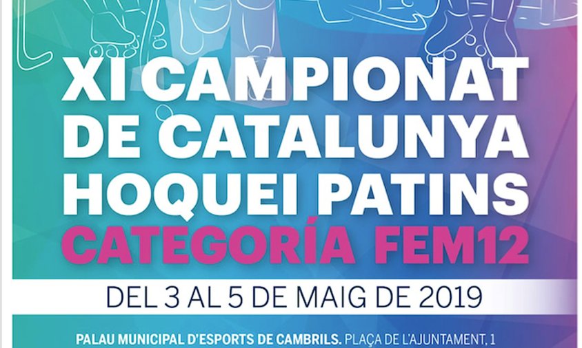 Cartell del campionat de Catalunya d'hoquei patins que es disputarà a Cambrils