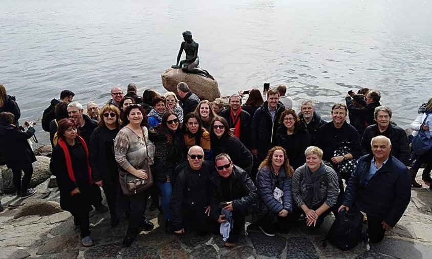 Foto de grup de la comitiva de la Coral Verge del Camí a Dinamarca