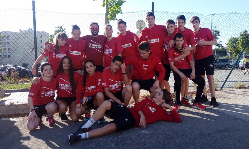 Equip infantil del Cambrils Club Natació que va disputar la Copa Catalana