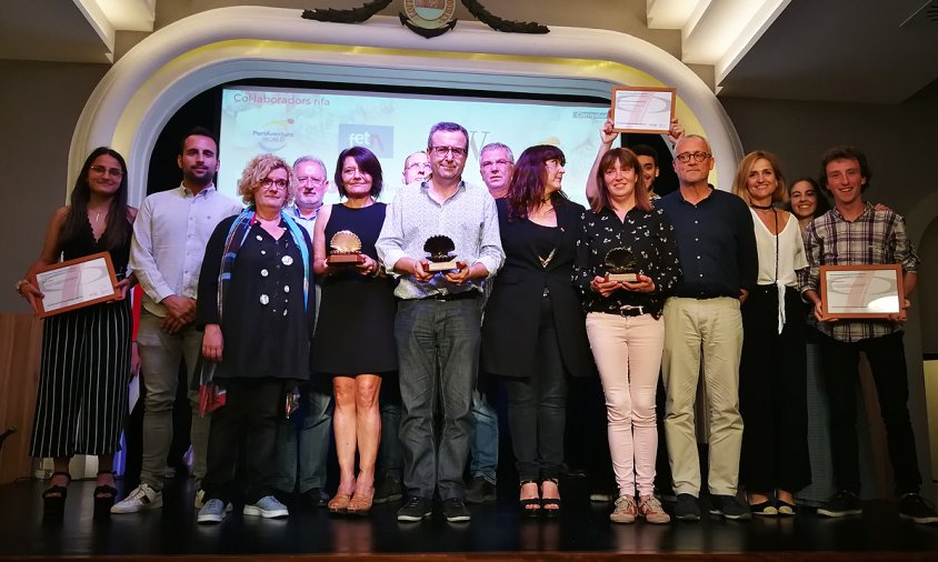 Foto de grup dels guardonats i finalistes de la Festa de les Petxines, ahir al vespre