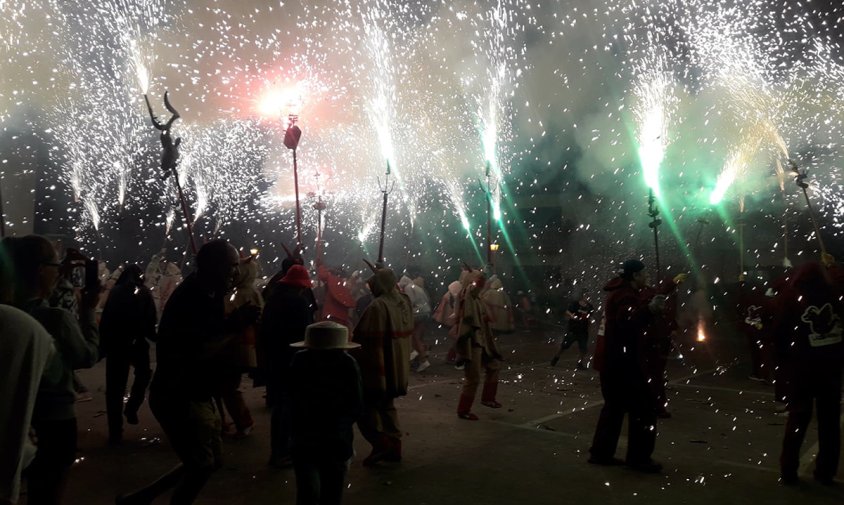 Encesa al correfoc Baix a Mar d'Altafulla, aquest passat dissabte