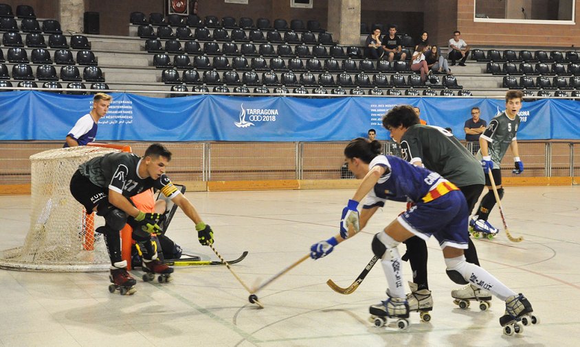 Imatge d'un partit de lliga del Cambrils CH, aquesta temporada