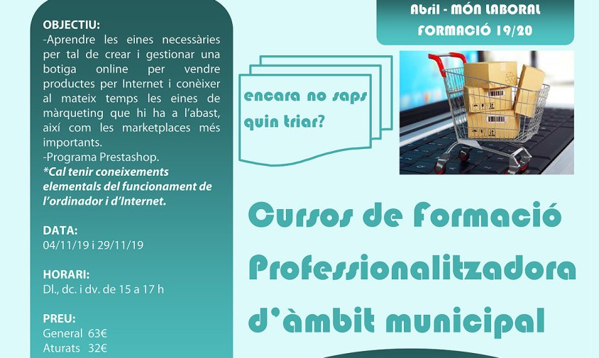 Cartell del curs de comerç electrònic