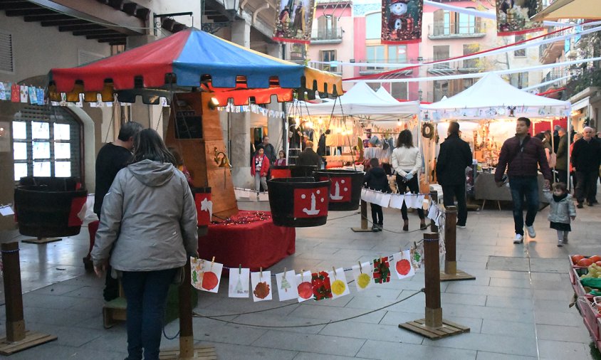 Mercat de Nadal, a la part inferior de la plaça de la Vila