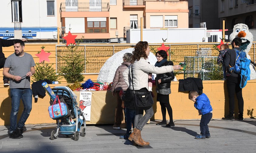 Ambient a la plaça del Pòsit, aquest passat dissabte al matí