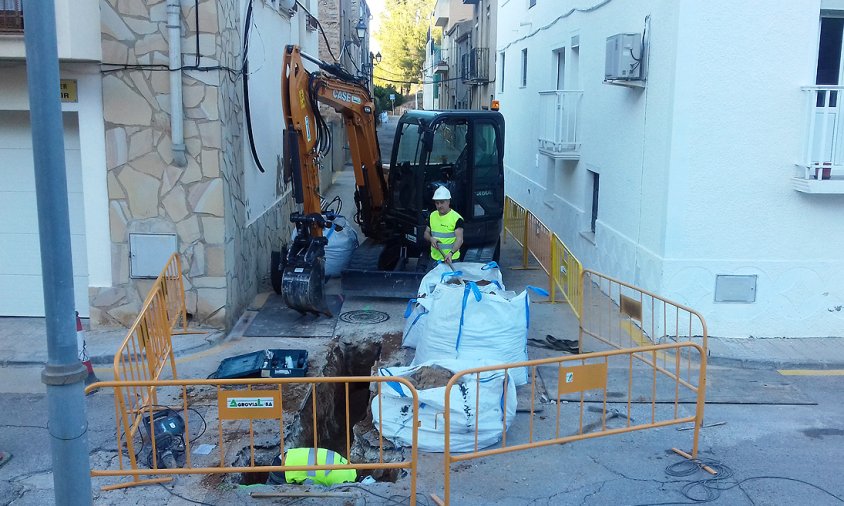 Imatge de les obres que s'estan fent a Masriudoms