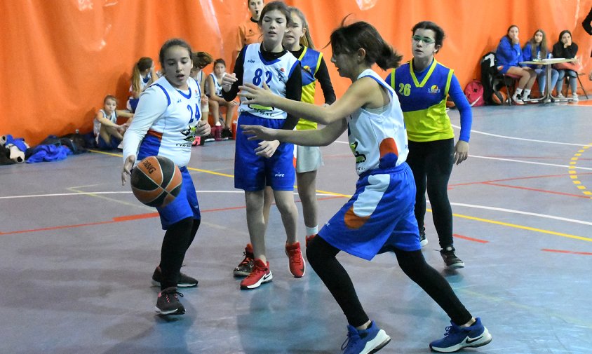 L'equip aleví femení del CB Cambrils, en un moment del torneig de Reis disputat aquest passat dissabte