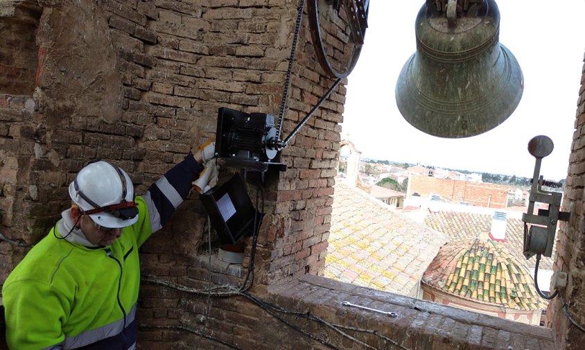 La reparació del mecanisme de les campanes s'ha fet aquest mes de febrer