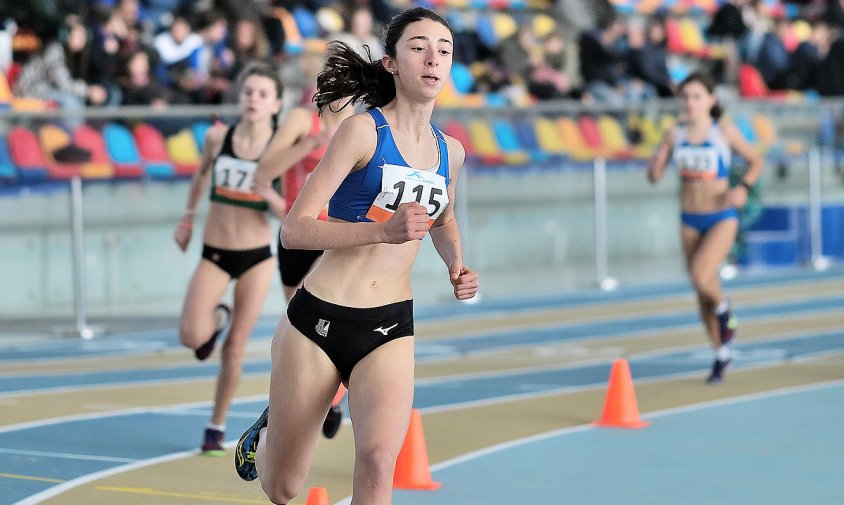 Maria Taggi en plena cursa, el mes passat, a Sabadell