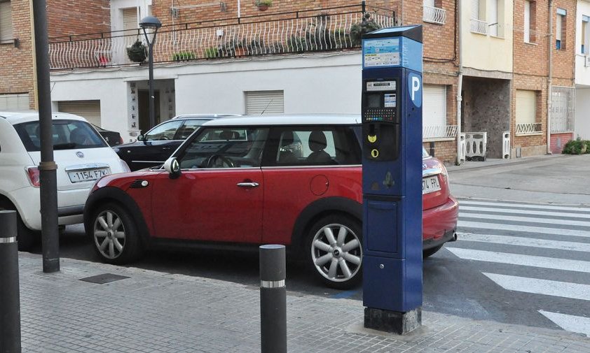 Imatge d'arxiu d'un parquímetre al carrer de Pau Casals