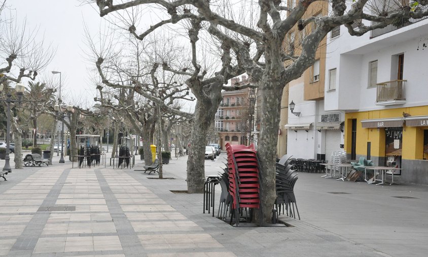 Imatge del passeig d'Albert, el passat mes de març