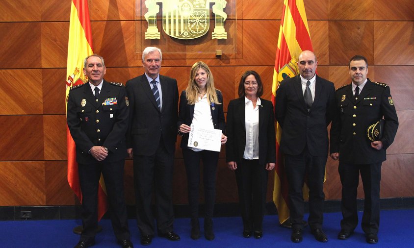 Acte d'entrega de la medalla al mèrit policial, ahir, a Saragossa