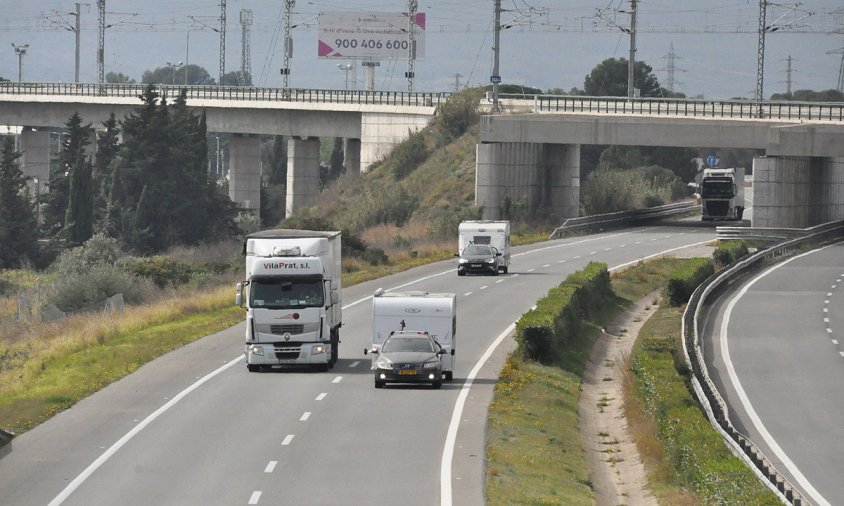 Imatge d'arxiu de l'autopista AP7 al seu pas per Cambrils