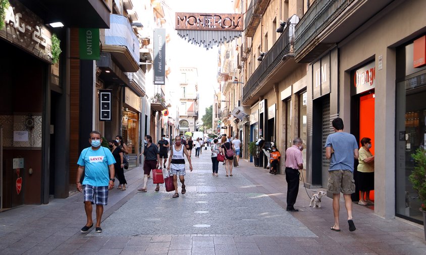 Aspecte del carrer Monterols de Reus, el passat divendres