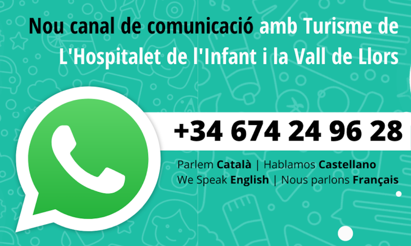 L'àrea de Turisme de l'Ajuntament de Vandellòs i l'Hospitalet de l'Infant ha activat un nou canal de comunicació a través de Whatsapp