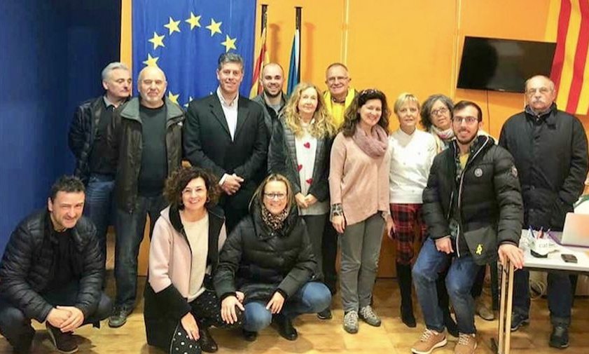 Imatge de l'assemblea del PDECaT, el gener de 2019, en motiu de l'elecció de Lluís Abella com a cap de llista de la formació a les Municipals